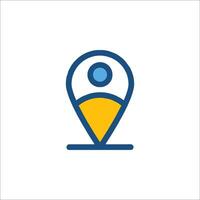 A location marker icon on a white background vector