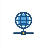 A globe icon on a white background vector
