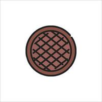 Waffle icon illustration vector
