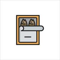 A cat is sitting in a box with a cat inside vector