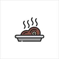 A roast turkey icon on a white background vector