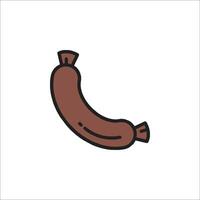 A sausage icon on a white background vector