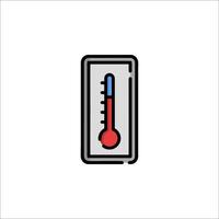 Thermometer icon in a line style on a white background vector
