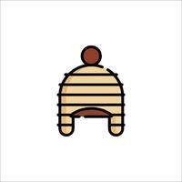 A beekeeper hat icon on a white background vector