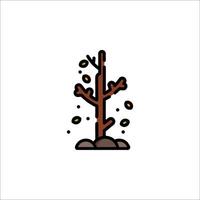 A tree with leaves and rocks on it vector