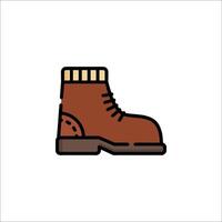 Boot icon in flat style on white background vector