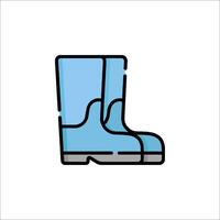 A blue boot icon on a white background vector