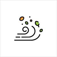 A wave with leaves and a wave coming out of it vector