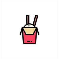 A red box with a rabbit in it vector