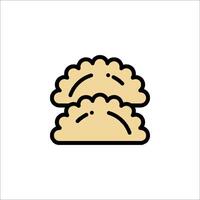 Two dumplings icon on white background vector