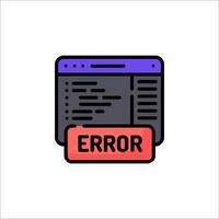Error icon on white background vector
