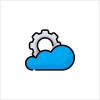 Cloud computing icon illustration vector
