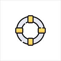 A life preserver icon on a white background vector