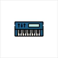 An electronic keyboard icon on a white background vector