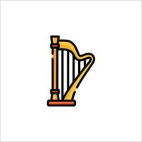 A harp icon on a white background vector