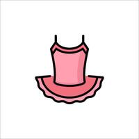 A pink dress icon on a white background vector