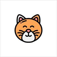 A cat face with a smile on it vector