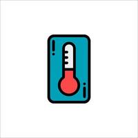 A thermometer icon on a white background vector