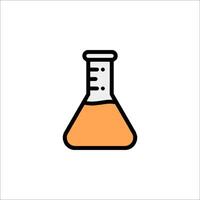 A laboratory flask icon on a white background vector