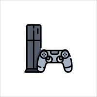 Playstation 4 and game controller icon vector