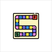 A colorful letter s with blocks on it vector