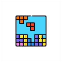 A colorful square with a block in the middle vector