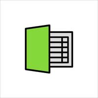 A green folder icon on a white background vector