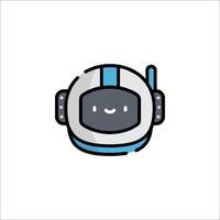 A cartoon astronaut helmet with a smile vector