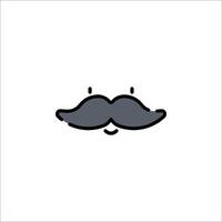 A mustache icon on a white background vector