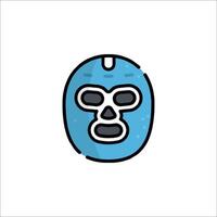 Lucha mask icon in flat style vector