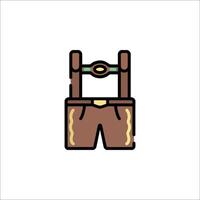 A brown pair of pants with a belt vector