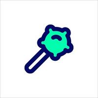 A green and blue toothbrush icon vector