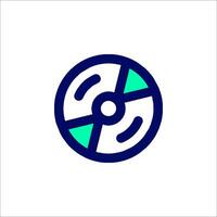 A logo for a music player vector