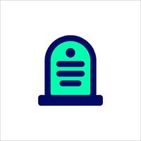A tombstone icon on a white background vector