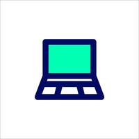 A laptop icon on a white background vector
