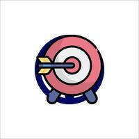 A target with an arrow in it icon vector
