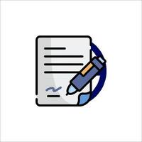 A pen and paper icon on a white background vector