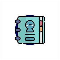 A notebook with a face on it vector