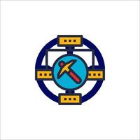 A logo for a company that makes computer parts vector