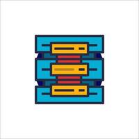 A stack of servers icon vector