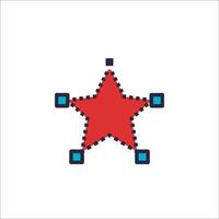 A red star icon on a white background vector