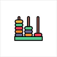 An icon of a stack of colored blocks vector