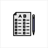 A pencil and a checklist on a white background vector