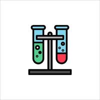 A test tube with two test tubes on it vector