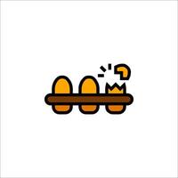 A simple icon of a wooden board with eggs on it vector
