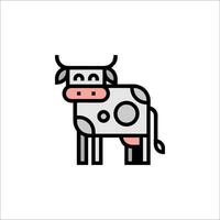 A cow with a black and white design vector