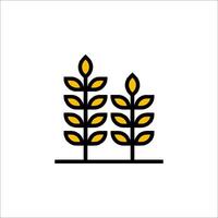 A simple icon of two plants on a white background vector