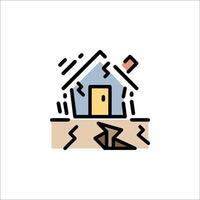 A house with a broken window and a broken door vector