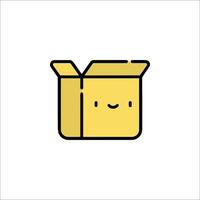 A box with a smiley face inside it vector