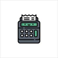 A calculator icon with a smiley face vector